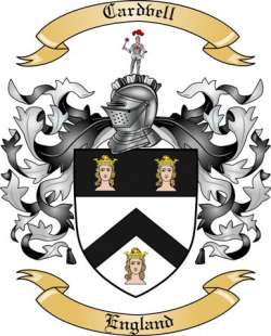 Cardvell Family Crest from England