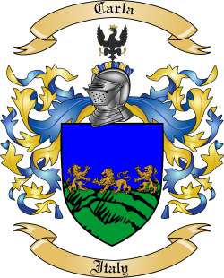 Carla Family Crest from Italy