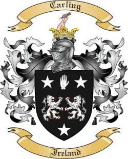 Carling Family Crest from Ireland