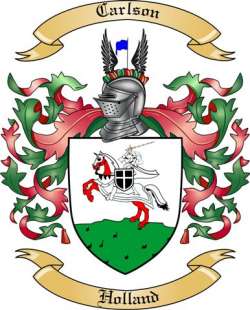 Carlson Family Crest from Holland