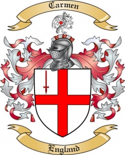 Carmen Family Crest from England