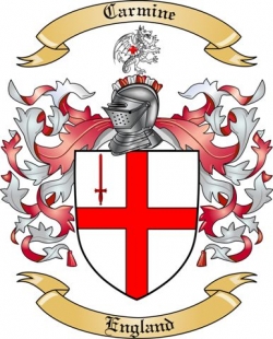 Carmine Family Crest from England