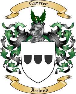 Carreen Family Crest from Ireland