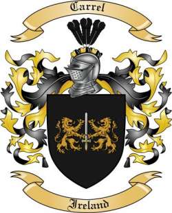 Carrel Family Crest from Ireland