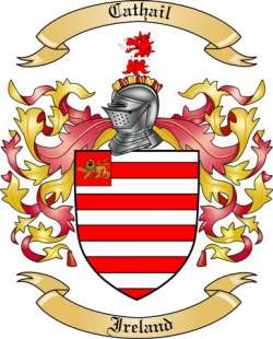 Cathail Family Crest from Ireland