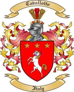 Cavallotto Family Crest from Italy