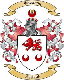Cavanah Family Crest from Ireland