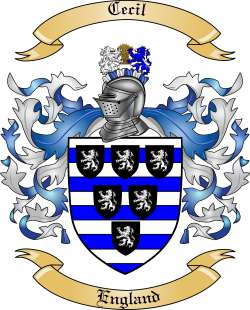 Cecil Family Crest from England
