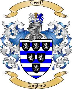 Cecill Family Crest from England