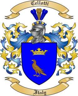 Cellotti Family Crest from Italy