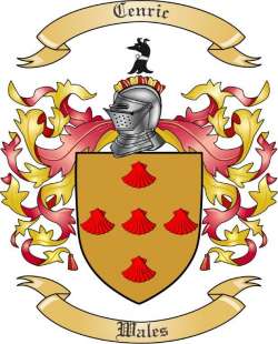 Cenric Family Crest from Wales