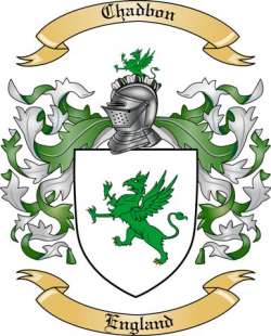 Chadbon Family Crest from England