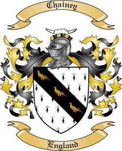 Chainey Family Crest from England