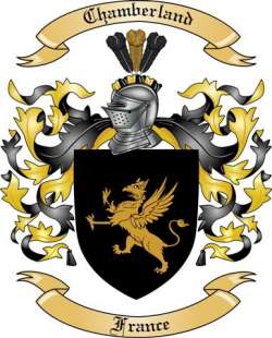 Chamberland Family Crest from France