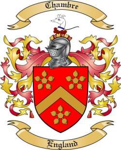 Chambre Family Crest from England