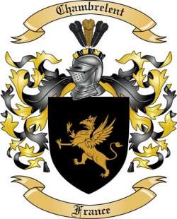 Chambrelent Family Crest from France