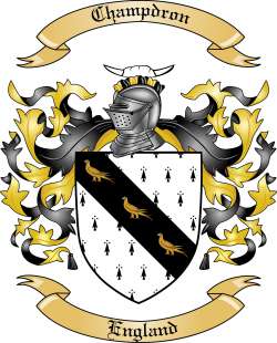 Champdron Family Crest from England