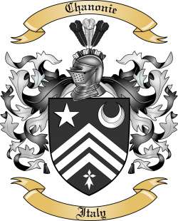 Chanonie Family Crest from Italy