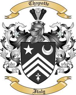Chapotte Family Crest from Italy