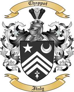 Chappot Family Crest from Italy