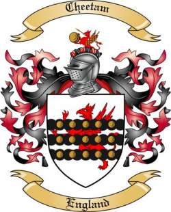Cheetam Family Crest from England