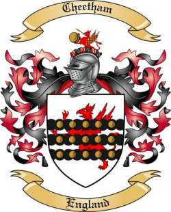 Cheetham Family Crest from England