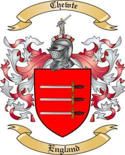 Chewte Family Crest from England