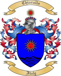 Chiarallo Family Crest from Italy