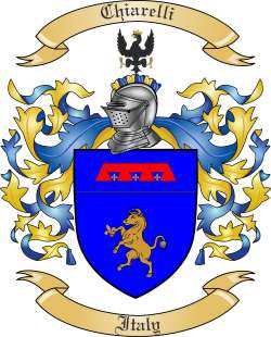 Chiarelli Family Crest from Italy