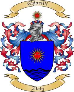 Chiarelli Family Crest from Italy2