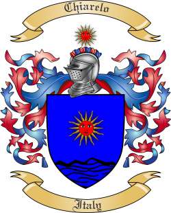 Chiarelo Family Crest from Italy