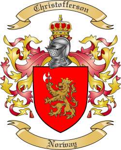 Christofferson Family Crest from Norway