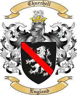 Churchell Family Crest from England