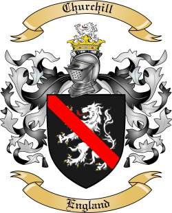 Churchill Family Crest from England