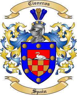 Cisneros Family Crest from Spain