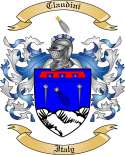 Claudini Family Crest from Italy