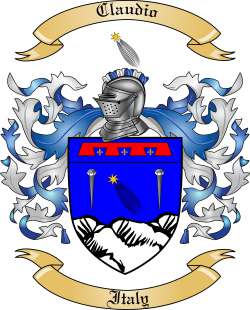 Claudio Family Crest from Italy
