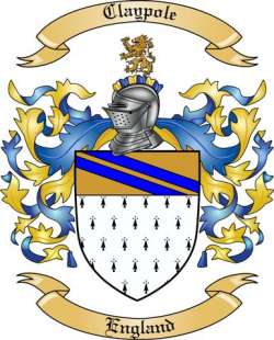 Claypole Family Crest from England