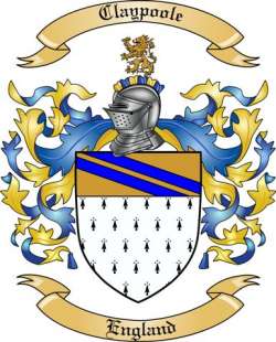 Claypoole Family Crest from England