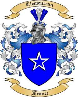 Clemenceau Family Crest from France