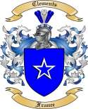 Clements Family Crest from France