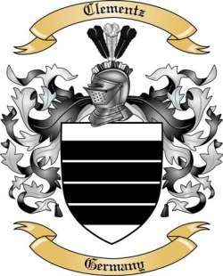 Clementz Family Crest from Germany