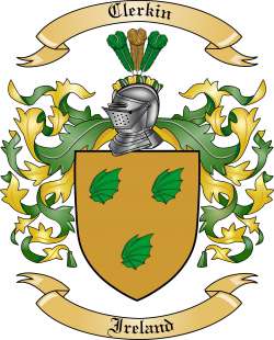 Clerkin Family Crest from Ireland by The Tree Maker