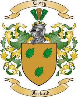 Clery Family Crest from Ireland