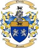 Cloute Family Crest from France