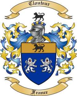 Clouteur Family Crest from France