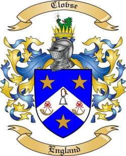 Clovse Family Crest from England