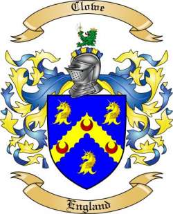 Clowe Family Crest from England