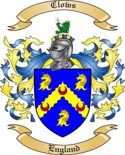 Clows Family Crest from England
