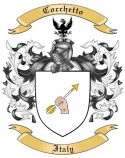 Cocchetto Family Crest from Italy